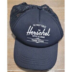 Herschel Baby Whaler Cap Mesh Black Trucker Hat Snapback